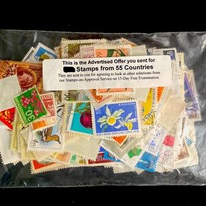 Postage Stamps from 55 Countries.